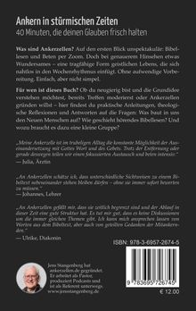 "Ankern in stürmischen Zeiten. Was sind Ankerzellen? ISBN: 978-3-6957-2674-5. €12,00. Jens Stangenberg hat ankerzellen.de gegründet."