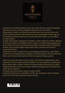 "SOULVISIONS HANH TA" steht zentral in einem goldenen Logo. Darunter eine detaillierte Beschreibung des Buches Soulvisions.