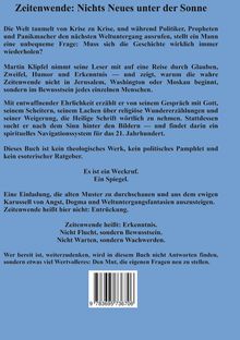 "Zeitenwende: Nichts Neues unter der Sonne" steht oben. Darunter ein Text über Krisen, Glauben und Erkenntnis. ISBN sichtbar.