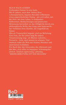 Text über das Buch "Blick nach außen". Reflektionen und Beobachtungen einer Frau über Leben, Veränderung, Humor und Weisheit.
