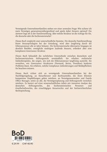 Text über Unterschiede im Stiftungsrecht und Steuerfragen für Unternehmerfamilien. Unten rechts ein Barcode mit Preisangaben.