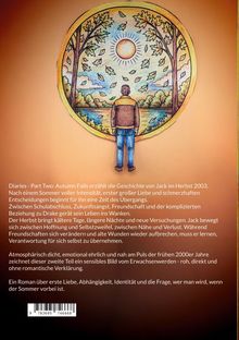 Text über einen Roman über Jack im Herbst 2003. Illustration eines Mannes, der herbstliche Landschaft betrachtet.