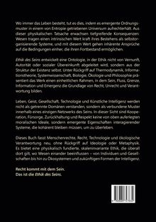 Ein Text beschreibt "Ethik des Seins" als Ontologie, abgeleitet aus Existenzstrukturen, ohne Ideologie, für Rechte und Verantwortung.