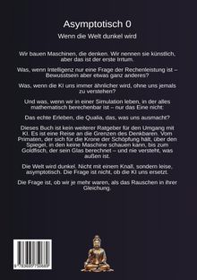 Buchtitel: "Asymptotisch 0 - Wenn die Welt dunkel wird". Im unteren Bereich ist eine Buddha-Statue abgebildet.