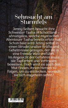 "Sehnsucht am Sturmfels" beschreibt Jennys Abenteuer in Schottland. Der Hintergrund zeigt einen Wald im Herbst.