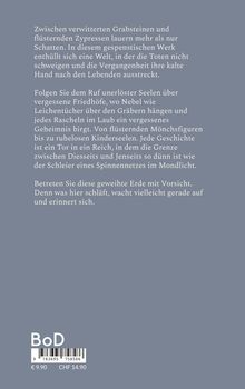 Text beschreibt eine unheimliche Welt von unerlösten Seelen und vergessenen Friedhöfen. Vorsicht beim Betreten empfohlen.
