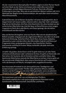 Text über einen Thriller: Ein Astrophysiker wird in Paris erschossen. Eine weitreichende Kettenreaktion beginnt. Geheimnisse entfalten sich.