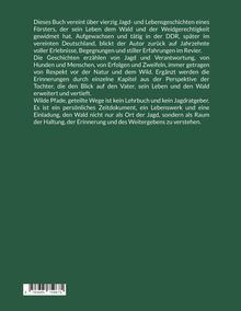 Ein grüner Hintergrund mit Text über das Leben eines Försters, der über Jagdgeschichten und den Respekt zur Natur spricht.