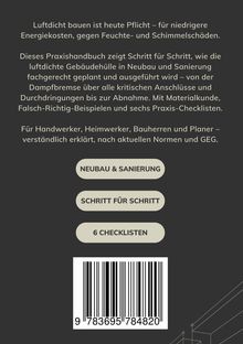 Ein Praxishandbuch zum luftdichten Bauen, mit Materialkunde, Beispielen und 6 Checklisten, erklärt für Handwerker.