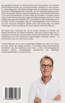 Verkaufskommunikation im Küchenverkauf, Kundenbedürfnisse ermitteln, Praxisbeispiele. Unterer Bildteil zeigt einen Mann.