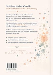 Ein Meltdown ist kein Wutanfall. Er ist ein Moment tiefster Überforderung. Herzillustrationen und bunte Blüten.