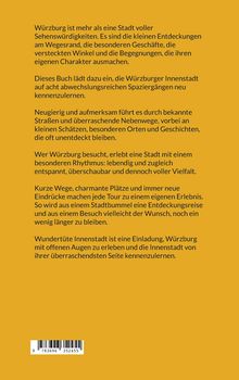 Ein Text auf gelbem Hintergrund beschreibt die Stadt Würzburg als vielfältig und lädt zu Erkundungen der Innenstadt ein.