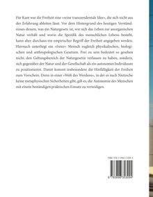 Text zu Freiheit bei Kant, Naturgesetze, Mensch als autonomes Individuum. ISBN und Barcode unten rechts.
