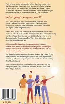 Text über Selbstoptimierung: Erfolg, Verlust, Enttäuschung; der wahre Wert eines Menschen. Illustration von vier Personen.