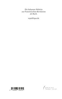 "Die bekannte Website zur Französischen Revolution als Buch. republique.de" und ein Barcode unten.