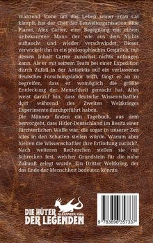 Text beschreibt spannende Entdeckung in der Antarktis. Logo: Drache mit Schrift "DIE HÜTER DER LEGENDEN ALEXANDER KÜHL".