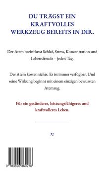 Text in Blautönen: "DU TRÄGST EIN KRAFTVOLLES WERKZEUG BEREITS IN DIR." Text in Rot: "Für ein gesünderes... kraftvolleres Leben." Oben schlichtes Design.