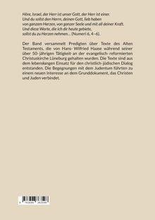 Text über christlich-jüdischen Dialog und Alten Testament. Zitat aus Numeri. Beiges Layout, ISBN-Barcode unten links.