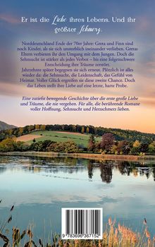 Text über Liebe und Schmerz, Beschreibung der Handlung in Norddeutschland, Landschaft mit See und Wald.