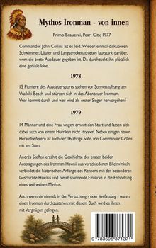 "Einleitung in Mythos Ironman", beschreibt den Ursprung des Ironman ab 1977, sowie Ereignisse 1978 und 1979. Illustration eines Römers.
