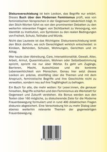 Text über "Diskursverschiebung" zu Modernem Feminismus, Gerechtigkeit, Abtreibung, Care, Intersektionalität, 400 Fragen.