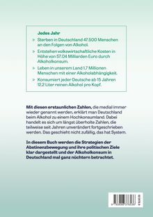Text über Alkoholstatistiken und Auswirkungen in Deutschland. Fokus auf Strategien der Abstinenzbewegung und politische Ziele.