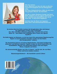 Über die Autorin: Beate Hämmerle, 20 Jahre in Unternehmenslogistik tätig, erfüllt sich mit dieser Buchreihe einen Traum. Ein Foto zeigt eine Frau mit einem Modell-Segelboot. Unten ein Teil der Erdkugel.