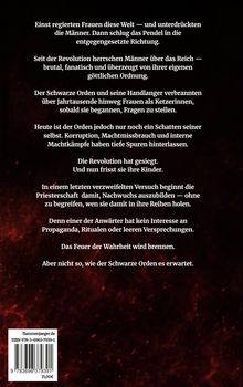 Ein Text beschreibt eine dystopische Welt, in der Machtkämpfe und Korruption herrschen, verbunden mit einer düsteren Stimmung.