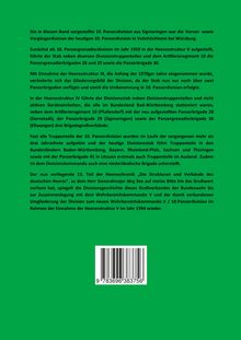 Text erklärt die Geschichte der 10. Panzerdivision. Grüner Hintergrund mit weißem Barcode unten.