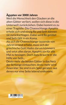 "Ägypten vor 3000 Jahren" und ein Text über Götter und die Schlange Apophis. Hintergrund in warmen Gelbtönen.