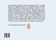 Ein Text über den Finanzmogul Peekaboo Jr., Raumfahrt, und die Astrobiologin Gemma Gioconda. Unten ein rotes Siegel.