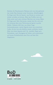 Ein Text beschreibt die Reise eines Mannes auf der Suche nach Liebe. Unten ist das BoD-Logo, eine ISBN und Preise.