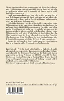 Text über Pazifismus und Sunzi. Autor: Egon Spiegel. Website: www.egon-spiegel.net, Email: egon.spiegel@uni-vechta.de.