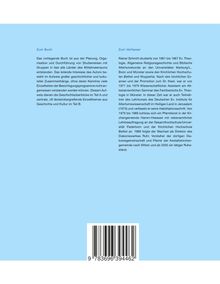 Links: Text über das Buchthema. Rechts: Infos zum Autor und beruflicher Werdegang. Unten: Barcode auf blauem Hintergrund.