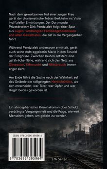 ISBN 978-3-696-39596-4, 276 Seiten. 

Beschreibung eines Kriminalromans mit Themen wie Lügen und Missbrauch vor dunkler, bedrückender Kulisse.