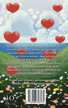 Herzen umgeben von Wolken. Text beschreibt Schutz vor Shirk durch Liebe zu Allah. Geschichten und Gedichte helfen dabei.