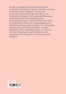 Text beschreibt den Rückzug eines erschöpften Individuums, der zu Reflexion und Veränderung führt. Preisangaben in Euro und CHF.