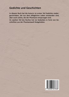 Titel: Gedichte und Geschichten. Beschreibung über Inhalt von Gedichten und Geschichten. Barcode unten rechts.