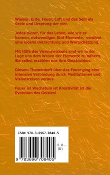 Text über Elemente und Visionen. ISBN und Preisangabe. Hintergrund: orange mit Strukturen.