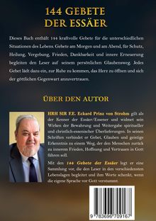 "144 Gebete der Essäer" - ein Buch mit kraftvollen Gebeten. Über den Autor: HRH Sir F.E. Eckard Prinz von Strohm.