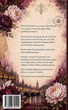 Texte über Selbstreflexion und Freundschaft, stilisierte Blumen und eine nächtliche Stadtszene mit beleuchtetem Turm.