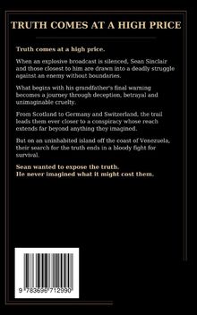 "TRUTH COMES AT A HIGH PRICE" in großen Buchstaben. Beschreibt einen gefährlichen Kampf um Wahrheit. Enthält einen Barcode.