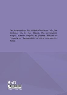Ein Text beschreibt den Doisismus als radikalen Zweifel und das Ich als Illusion. Unten ist ein Barcode, Preis: €5.99.