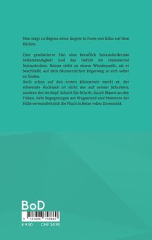 Ein Text beschreibt den Beginn einer Reise zur Selbstfindung auf einem Pilgerweg, geprägt von persönlichen Herausforderungen.