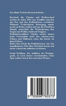 Text zur Beutewelt-Reihe: Konflikt in Russland 2035 zwischen Rus und Kollektivisten. Barcodesymbol unten.