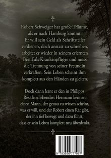 Text über Robert Schweiger, seine Träume als Schriftsteller, persönliche Krisen und neuen Lebensrat. Hintergrund: Landschaft.
