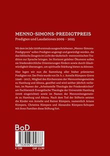 Titel: Menno-Simons-Predigtpreis. 
Thema: Predigten 2009–2025. 
Text: Info zur Stiftung und Preisverleihung. 
Hintergrund: Rot.