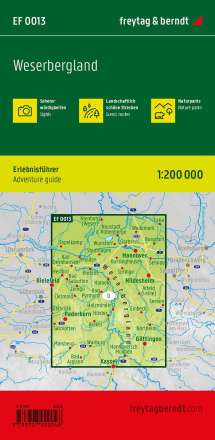 Weserbergland, Erlebnisführer 1:200.000, freytag &amp; berndt, EF 0013, Karten