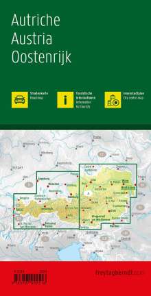 Österreich, Straßenkarte 1:300.000, freytag &amp; berndt, Karten