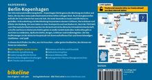 Text: Radfernweg Berlin-Kopenhagen, Highlights der Strecke, bikeline. Enthält Karte und Informationen zur Radstrecke.